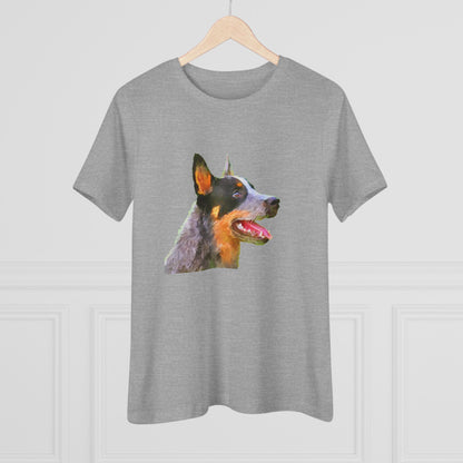 Blue Heeler - Australian Cattle Dog 'Percy' Women's Relaxed Fit Cotton Tee