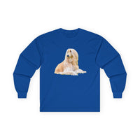 Afghan Hound  Cotton Long Sleeve Tee