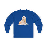 Afghan Hound  Cotton Long Sleeve Tee