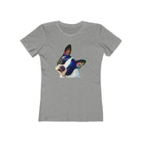 Boston Terrier 'Skipper' - Women's  Slim Fit Ringspun Cotton T-Shirt