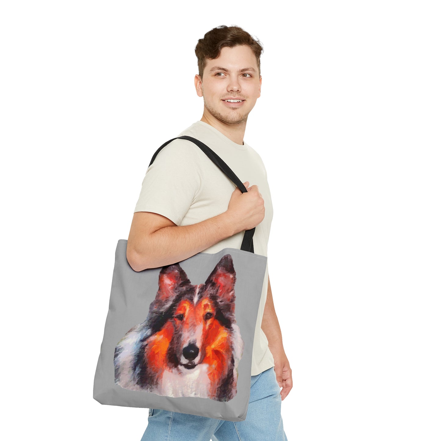 Rough Coated Collie Tote Bag