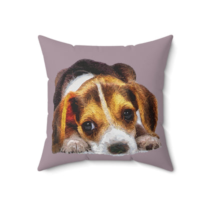 Beagle 'Daisy Mae' Whimsical Throw Pillow