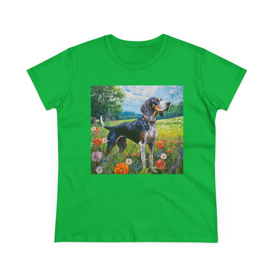 Bluetick Coonhound Women's Midweight Cotton Tee