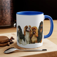 King Charles Spaniels 'Cavalier Club' Accent Coffee Mug, 11oz