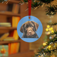 Chocolate Labrador Retriever Metal Ornaments