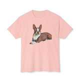 Boston Terrier - Brown & White  - Pre-shrunk Unisex Cotton Tee