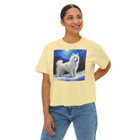 American Eskimo Dog Women's Oversized Boxy Tee
