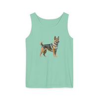 Swedish Vallhund  Unisex Relaxed Fit Garment-Dyed Tank Top