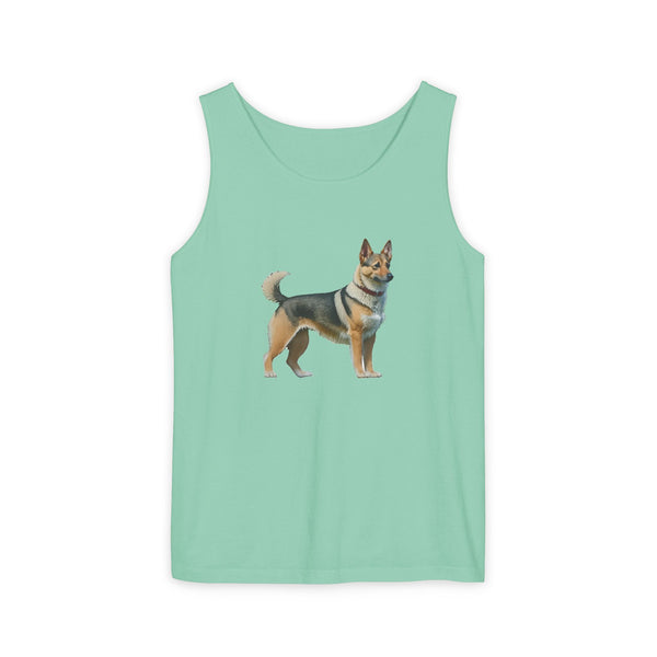 Swedish Vallhund  Unisex Relaxed Fit Garment-Dyed Tank Top