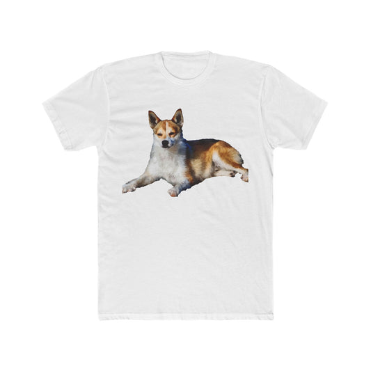 Norwegian Lundehund Men's Fitted Cotton Crew Tee