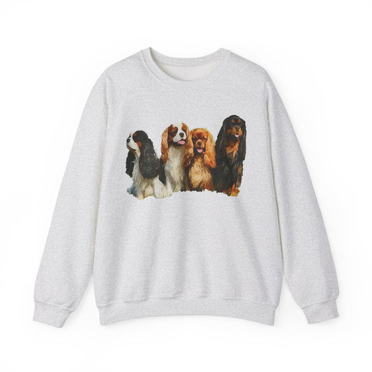 Cozy King Charles Spaniels 'Cavalier Club' Unisex Crewneck Sweatshirt