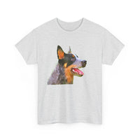 Blue Heeler - Australian Cattle Dog 'Percy' Unisex Heavy Cotton Tee