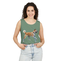 Korean Jindo Unisex Relaxed Fit Garment-Dyed Tank Top