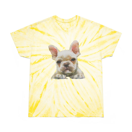 French Bulldog '2' Unisex Tie-Dye Tee, Cyclone