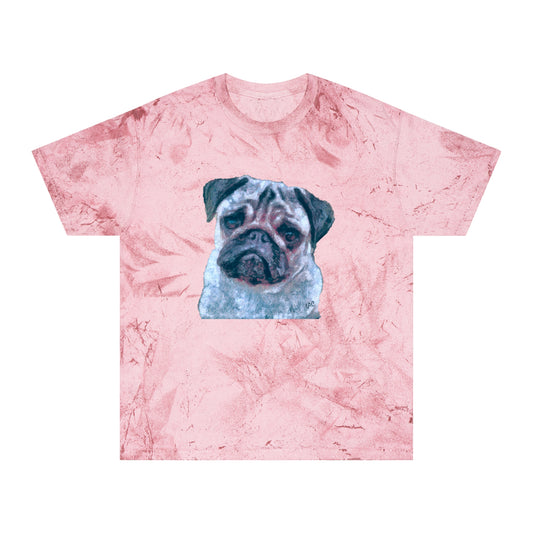 Pug 'Pompey' Unisex Cotton  -  Color Blast T-Shirt