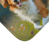 Nederlandse Kooikerhondje  Bathroom Rug Mat