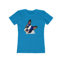 Skipper's Boston Terrier Artistry Women's Slim Fit Ringspun Cotton T-Shirt