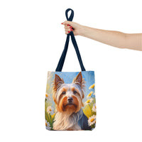 Silky Terrier Polyester Tote Bag (AOP)