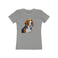 American English Coonhound Women's Slim Fitted Tee: A Tribute to the Devout Raccoon Hunter