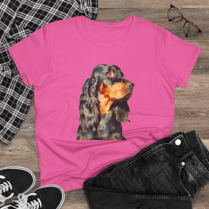 Gordon Setter 'Angus' Women's Midweight Cotton Tee