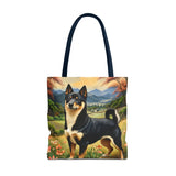 Black & Tan Shiba Inu  -  Polyester Tote Bag (AOP)