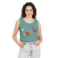 Korean Jindo Unisex Relaxed Fit Garment-Dyed Tank Top