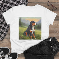 Greater Swiss Mountain Dog Women's Midweight Cotton Tee