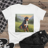 Greater Swiss Mountain Dog Women's Midweight Cotton Tee