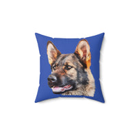 German Shepherd 'Hans'  -  Spun Polyester Throw Pillow