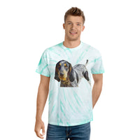 Blue Tick Coonhound Unisex Cotton Tie-Dye Tee, Cyclone