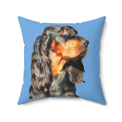Gordon Setter 'Angus' Spun Polyester Throw Pillow