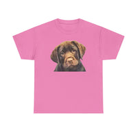 Chocolate Labrador Retriever Unisex Heavy Cotton Tee