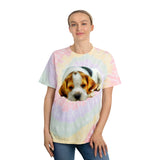 English Foxhound 'Sasha' Unisex Cotton Tie-Dye Tee, Spiral