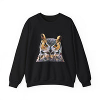 Great Horned Owl 'Hooty' Unisex 50/50 Crewneck Sweatshirt