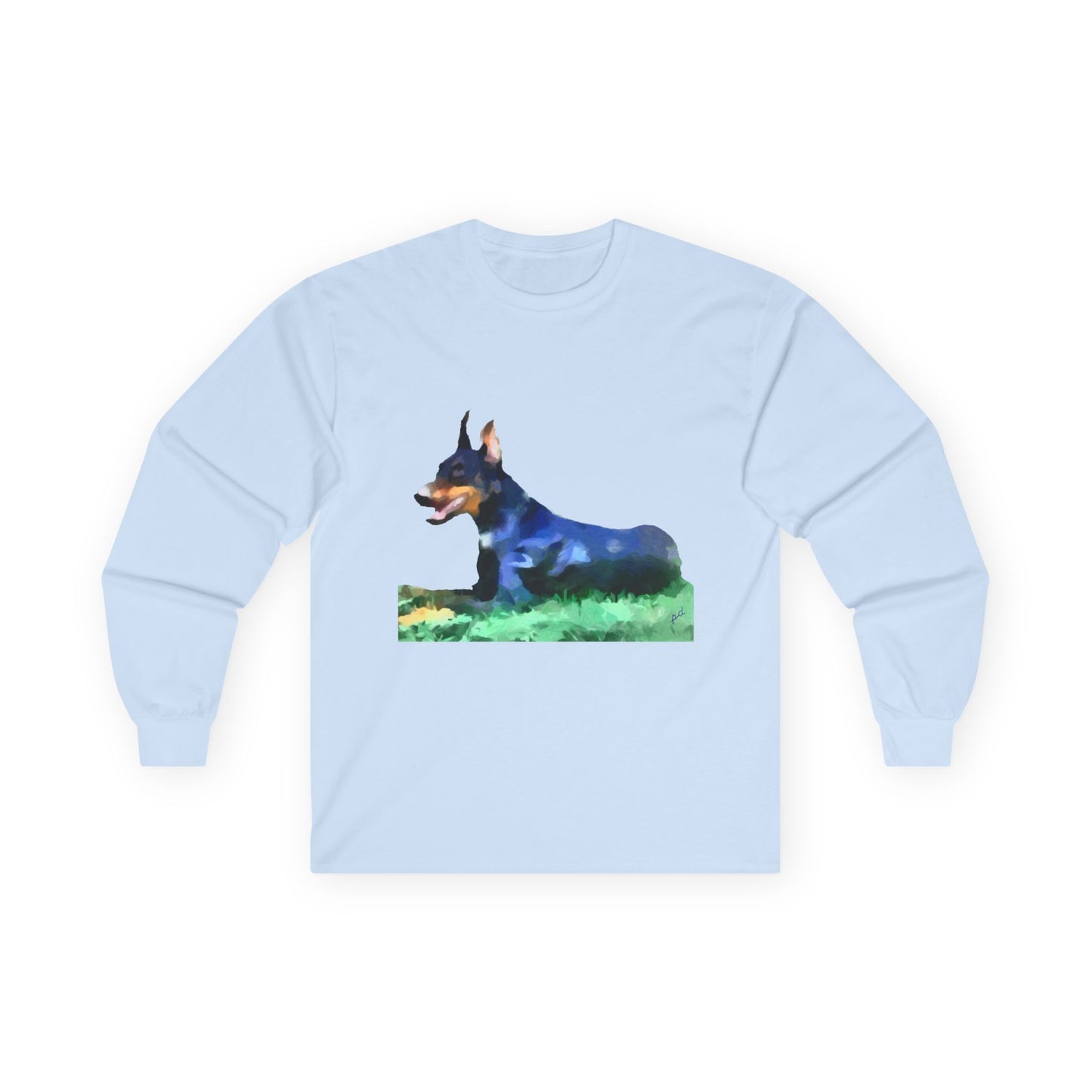 Doberman Pinscher Unisex Cotton Long Sleeve Tee
