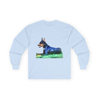 Doberman Pinscher Unisex Cotton Long Sleeve Tee
