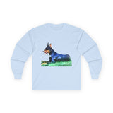 Doberman Pinscher Unisex Cotton Long Sleeve Tee