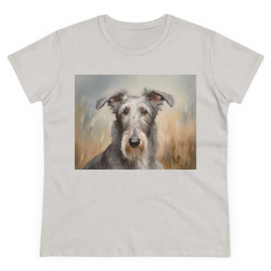 Scottish Deerhound Women's Midweight Cotton Tee