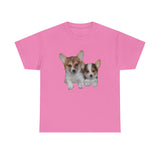 Welsh Corgi 'Cousins' Unisex Heavy Cotton Tee