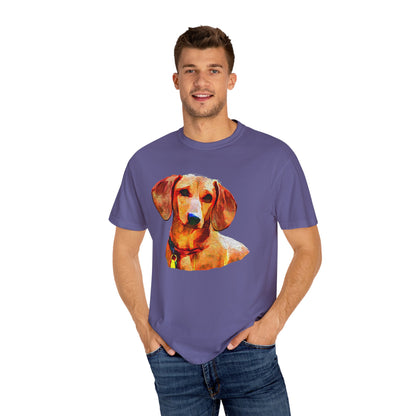 Dachshund 'Daisey' Unisex Relaxed Fit Garment-Dyed T-shirt