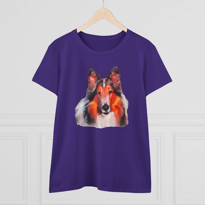 Collie - Rough Coated - Women's Midweight Cotton Tee