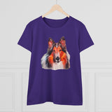 Collie - Rough Coated - Women's Midweight Cotton Tee
