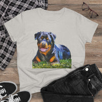 Rottweiler 'Lina; Women's Midweight Cotton Tee