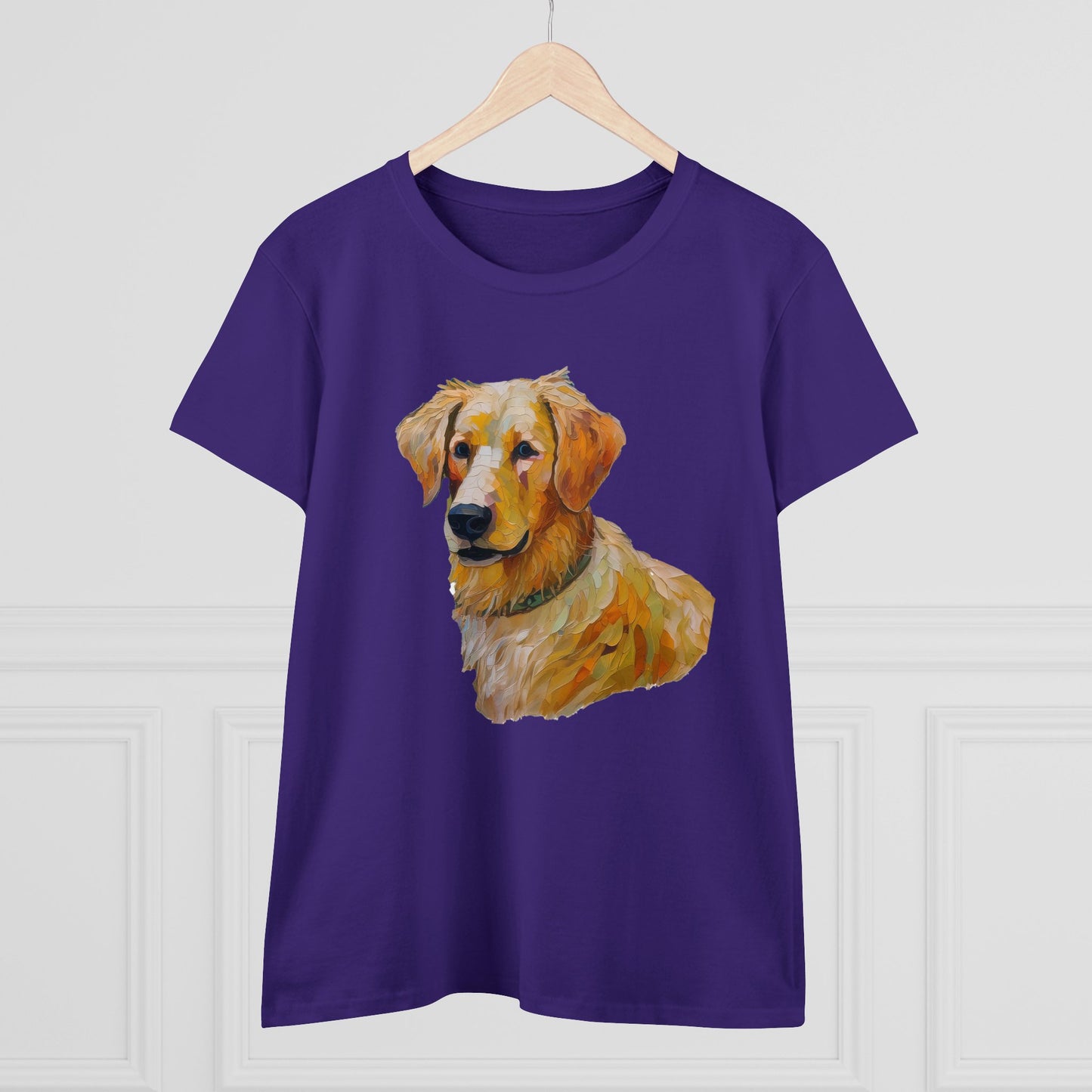 Golden Retriever Puppy Women's Midweight Cotton Tee