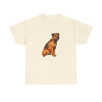 Border Terrier 'Andrew' Unisex Heavy Cotton Tee