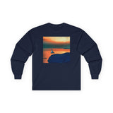 Kastro (Greece) Sunset Unisex Cotton Long Sleeve Tee