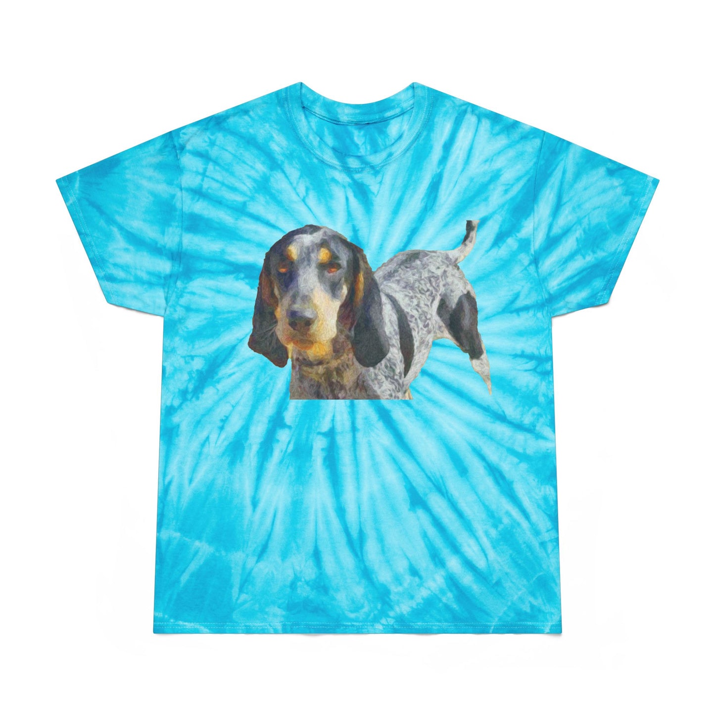 Bluetick Coonhound Unisex Cotton Tie-Dye Tee, Cyclone