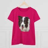 Border Collie '#2' Women's Midweight Cotton Tee