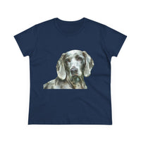 Weimaraner 'Greyson' Women's Midweight Cotton Tee