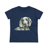 Weimaraner 'Greyson' Women's Midweight Cotton Tee